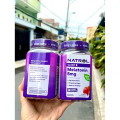 Hàng Mỹ Date 6/2025 Kẹọ Dẻo Giúp Ngủ Ngon Natrol Melatonin 5 Mg Sleep 180 Viên Vị Dâu