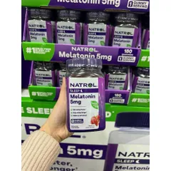 Hàng Mỹ Date 6/2025 Kẹọ Dẻo Giúp Ngủ Ngon Natrol Melatonin 5 Mg Sleep 180 Viên Vị Dâu