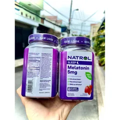 Hàng Mỹ Date 6/2025 Kẹọ Dẻo Giúp Ngủ Ngon Natrol Melatonin 5 Mg Sleep 180 Viên Vị Dâu