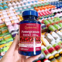 MẪU MỚI  Mỹ VIÊN UỐN G CHỐNG NẮNG LỰU PURITAN'S PRIDE POMEGRANATE EXTRACT 250MG 120 VIÊN