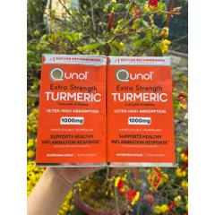 VIÊN TINH CHẤT NGHỆ TƯƠI 120 viên QUNOL EXTRA STRENGTH TURMERIC CURCUMIN COMPLEX 1000MG MỸ