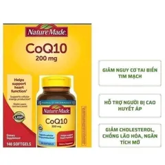 COQ10 200 MG - VIÊN UỐNG HỖ TRỢ TIM MẠCH - HỘP 140 VIÊN ( DATE XA 2026)