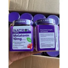 Mẫu mới Kẹo ngủ Natrol Gummies Melatonin 10mg 90 viên. Date 2025