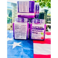 Mẫu mới Kẹo ngủ Natrol Gummies Melatonin 10mg 90 viên. Date 2026