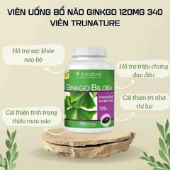 Viên Uống Bổ Não Trunature Ginkgo Biloba 120mg 340 Viên. date 2027 832276