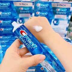 1 tuýp kem đánh răng crest 3d white advanced whitening tuýp 147g crest Mỹ