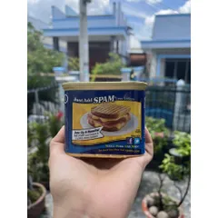 Thịt hộp Spam 25% Less Sodium 340g Mỹ Ít Muối Ít Mặn Xông Khói (Date 2026)