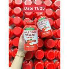 Hàng MỹDate 11/2025 Kẹo dẻo giấm táo hữu cơ Nature's Truth Organic Apple Cider Vinegar 120 viên từ MỸ