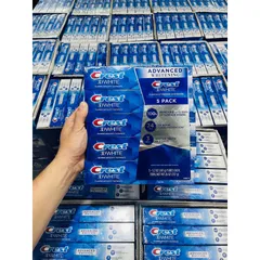 Lốc 5tuýp kem đánh răng Crest 3D White Advanced Triple Whitening 158g Mỹ, trắng răng date 24