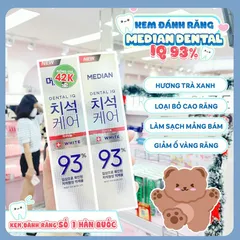 Kem đánh răng Median Dental IQ 93% Trắng răng Hàn Quốc 120g - Sạch mảng bám, trắng sáng 🏷️