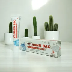 Gel bôi da VT Nano Bạc 2000PPM New – Kháng khuẩn, giảm mụn, làm mờ thâm sẹo, hỗ trợ da bị zona – Tuýp 20g