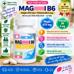 Viên Uống M-a-g-n-e-s-i-u-m B6 NIC Bổ Sung Khoáng Chất Cân Bằng Năng Lượng Thư Giãn Cơ Thể (Lọ 250 Viên)