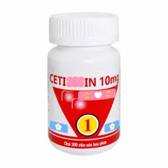 Viên Uống C-e-t-i-r-i-z-i-n 10mg Hỗ Trợ Tăng Cường Đề Kháng & Dịu Êm Màng Hô Hấp Chai 200 Viên