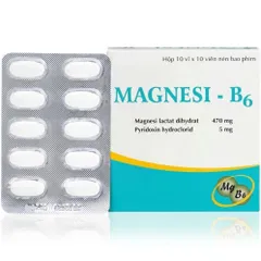 Viên Uống Bổ Sung Magie Và Vitamin B6 KH Giúp Ngủ Ngon, Giảm Chuột Rút- hộp 100 viên