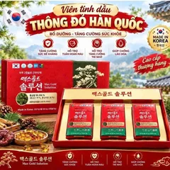 Viên uống dầu Max Gold Solution Thông đỏ Hàn Quốc Made in Korea