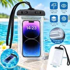 Túi Đựng Điện Thoại PVC Chống Nước IPX8 21x11cm – Túi Khí Bảo Vệ An Toàn, Túi Điện Thoại Chống Nước Đi Mưa, Bơi Lội