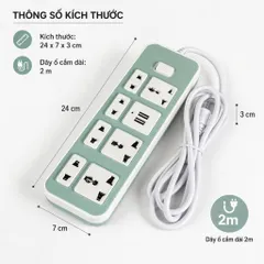 Ổ Cắm Điện Cao Cấp Nhiều Cổng USB