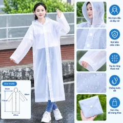 Áo Mưa Liền Thân Du Lịch Chống Thấm Gọn Nhẹ Dễ Mang Theo