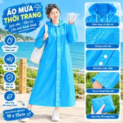 Áo Mưa Liền Thân Du Lịch Chống Thấm Gọn Nhẹ Dễ Mang Theo
