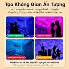 Đèn Led Ma Thuật Năng Lượng Mặt Trời, Đèn Sạc Đa Năng, Nháy Theo Nhạc Chiếu Sáng Đủ Các Mầu