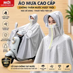 Áo Mưa Đi Xe Máy Bộ quần áo mưa Xe Máy Cánh Dơi Choàng Vải Cao Cấp 4 Màu Chống Rách Trùm Kín Chống Nước Có Lỗ Xỏ Gương