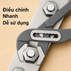 Kìm Mỏ Quạ Đa Năng 10inch Tay Cầm Êm , Thép không Gỉ ,Tay Bọc cao Su Êm Ái