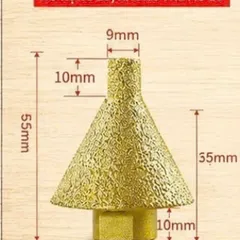 Mũi Khoan Kim Cương Hình Nón, Đá lỗ Mở lỗ Kim Cương Hình nón Phay Cỡ 38mm Và 50mm