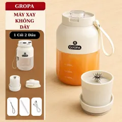 MÁY XAY SINH TỐ CẦM TAY GROPA DUNG TÍCH 1000ML , Máy Xay Sinh Tố Mini Bảo Hành 18 Tháng