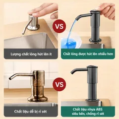 Vòi bơm nước rửa chén hút chất tẩy rửa, lắp đặt dễ dàng, xoay 360 độ nút ấn mượt mà