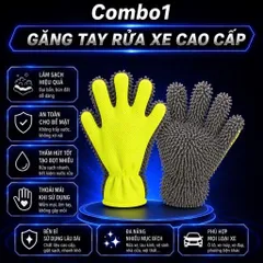 Bao Tay Rửa Xe, Găng Tay Rửa Xe San Hô Xỏ 5 Ngón Mềm Mịn Thấm Hút Tốt Cọ Rửa Sạch Sẽ