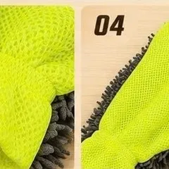 Bao Tay Rửa Xe, Găng Tay Rửa Xe San Hô Xỏ 5 Ngón Mềm Mịn Thấm Hút Tốt Cọ Rửa Sạch Sẽ