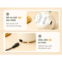 Nồi Lẩu Điện 18cm 2 Nấc Nhiệt Kèm Giá Hấp Có Tay Cầm Tiện Dụng, Nồi Lẩu Hấp Mini Đa Năng 2 Tầng Cao Cấp
