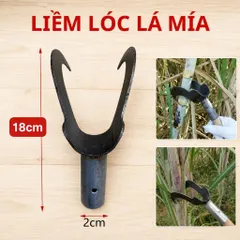Liềm lóc lá mía hai lưỡi cong sắc bén, lưỡi bén dày dặn