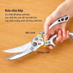 Kéo Đa Năng SK5 Cắt Gà , Vịt , Ngan - Cắt Xương Cộng Lực Siêu Bén Đa Năng Chất Liệu Thép Không Gỉ Cứng Cáp Chắc Chắn