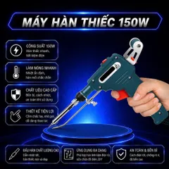 Máy Hàn Thiếc 150W Gia Nhiệt Cực Nhanh ( TẶNG CUỘN THIẾC HÀN + MỠ HÀN )