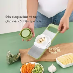 Dụng Cụ Nạo, Cắt Rau Củ Quả 5 Lưỡi Dao Inox 304 Không Rỉ - Dao Gọt Hoa Quả, Tay Cầm Nắm Tránh Đứt Tay Thông Minh