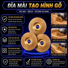 Combo 3 Đĩa Bào Gỗ Nhanh, Mài Nhám Phá Gỗ Cho Máy Cắt. Lắp Máy Cằm Tay