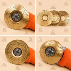 Combo 3 Đĩa Bào Gỗ Nhanh, Mài Nhám Phá Gỗ Cho Máy Cắt. Lắp Máy Cằm Tay