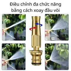 Vòi Xịt Tăng Áp 3 Chế Độ Xịt Áp Lực Nước Mạnh Dành Cho Tưới Cây Rửa Xe Làm Vườn, Loại Dây 5M-10M-15M-20M