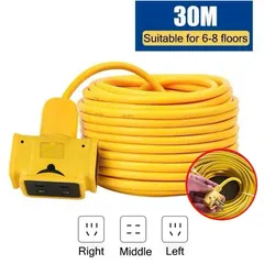 Cuộn Dây Điện 30M Nối Dài Có 5 Đầu Cắm Dây Đúc Chịu Tải Cao Đa Năng Tiện Lợi