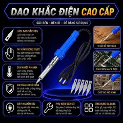 Dao cắt nhựa bằng điện cao cấp Dao khắc điện, mỏ hàn điện,đục lỗ, cắt, làm thủ công tại nhà