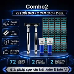 Set Dao Cạo Râu 108 Lưỡi Sắc Bén Tặng Kèm 3 Thân Cạo, 3 Kem Mềm Râu Dễ Dàng Sử Dụng An Toàn Cho Da