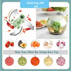 Máy Xay Mini DIDOOGLT Hình Heo - Máy Xay Tỏi Ớt Cầm Tay Đa Năng GiaDUng24h VN