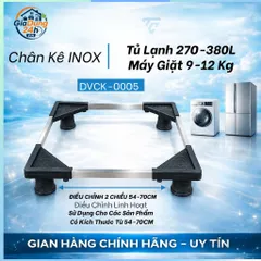 Chân kê máy giặt, tủ lạnh, máy rửa chén thanh INOX 304 chống rung nâng cao gầm GiaDung24HVN