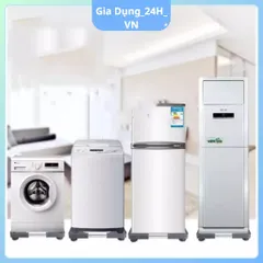 Chân kê máy giặt, tủ lạnh, máy rửa chén thanh INOX 304 chống rung nâng cao gầm GiaDung24HVN