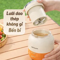 Máy Xay Sinh Tố Ostmars Cầm Tay Tích Điện, Máy Xay Mini Cầm Tay Dung Tích 500ml Đa Năng