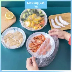 Túi màng bọc thực phẩm JYoohome chất liệu PE co dãn có chun siêu dai, Túi gấu bọc đồ ăn - Mũ chùm đầu dùng 1 lần tiện lợ