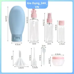 Bộ chiết mỹ phẩm - Set chiết 11 món, tái sử dụng, nhỏ gọn tiện lợi khi đi du lịch