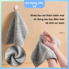 ComBo 50 Khăn Lau Đa Năng Bằng Sợi Than Tre, Khăn Lau Tay Nhà Bếp Siêu Thấm Hút, Kháng Khuẩn Mềm Mại