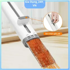 [Tặng 1 Bông Lau] Cây Lau Tự Vắt Mini Thông Minh Tiện Lợi Cầm Tay, Có Gạt Nước, Thấm Hút Tốt
